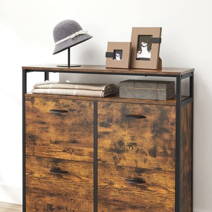 Ormarić za cipele FIRA smeđa/crna