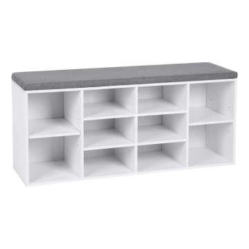 Ormarić za cipele VOREN bela/siva