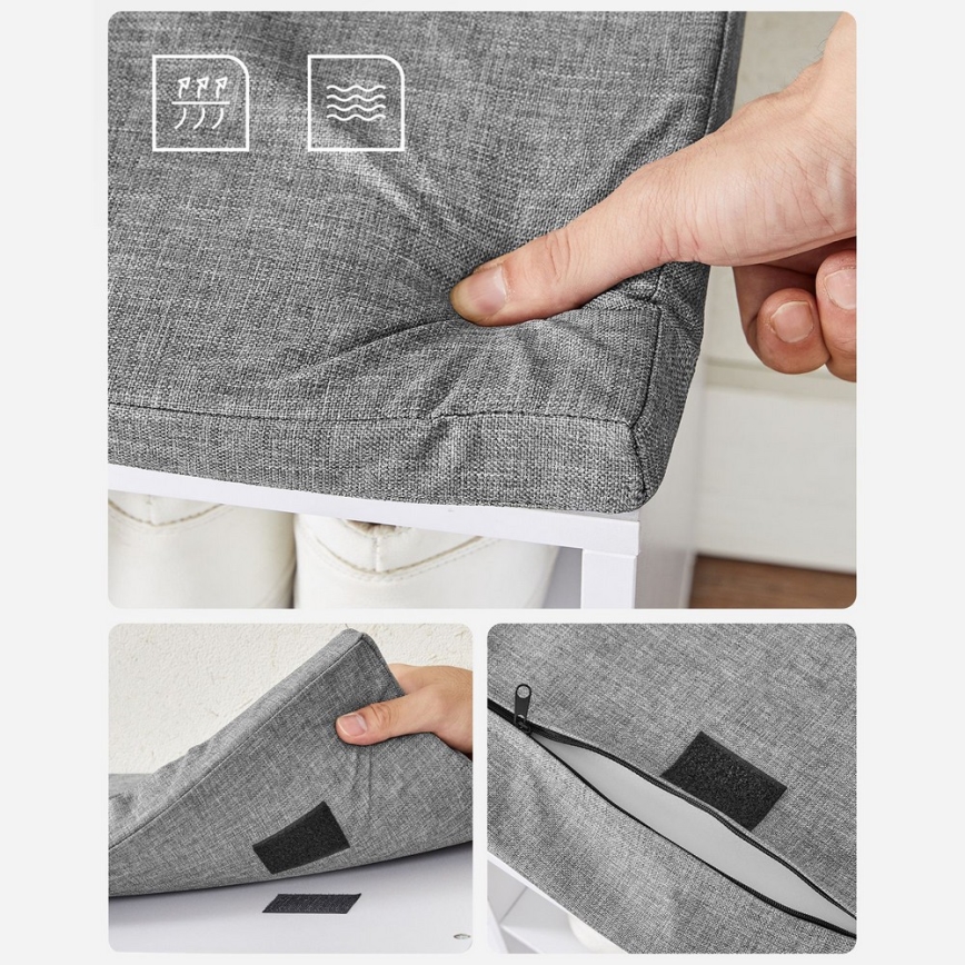 Ormarić za cipele VOREN bela/siva