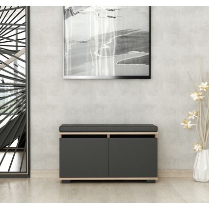 Ormarić za obuću DRAGO 42x80 cm crna/orah