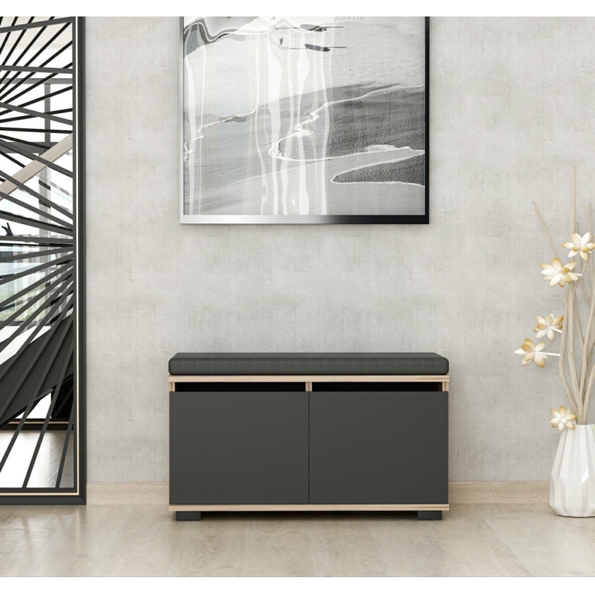 Ormarić za obuću DRAGO 42x80 cm crna/orah