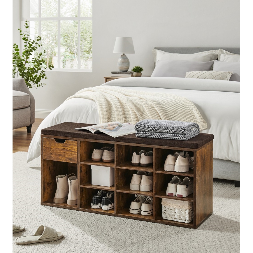 Ormarić za obuću VOREN braon/crna