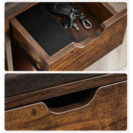 Ormarić za obuću VOREN braon/crna