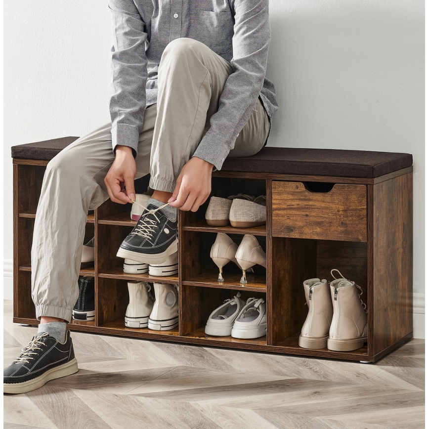 Ormarić za obuću VOREN braon/crna