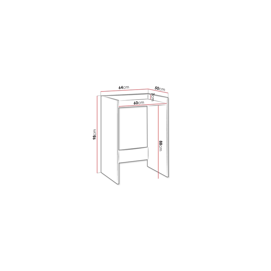 Ormarić za veš mašinu POLA 98x64 cm beo