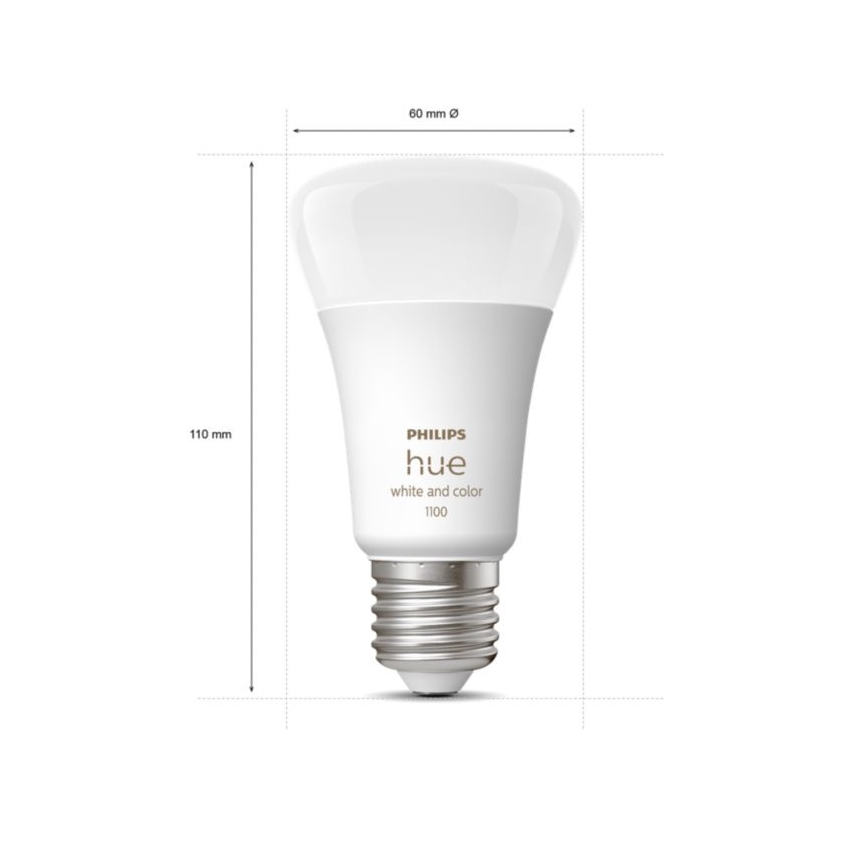 Početni paket Philips Hue WHITE AND COLOR AMBIANCE 2xE27/9W/230V 2000-6500K + uređaj za povezivanje