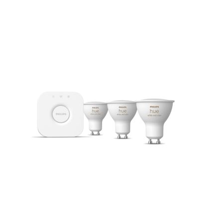 Početni paket Philips Hue WHITE AND COLOR AMBIANCE 3xGU10/4,2W/230V 2200-6500K + Hue Bridge