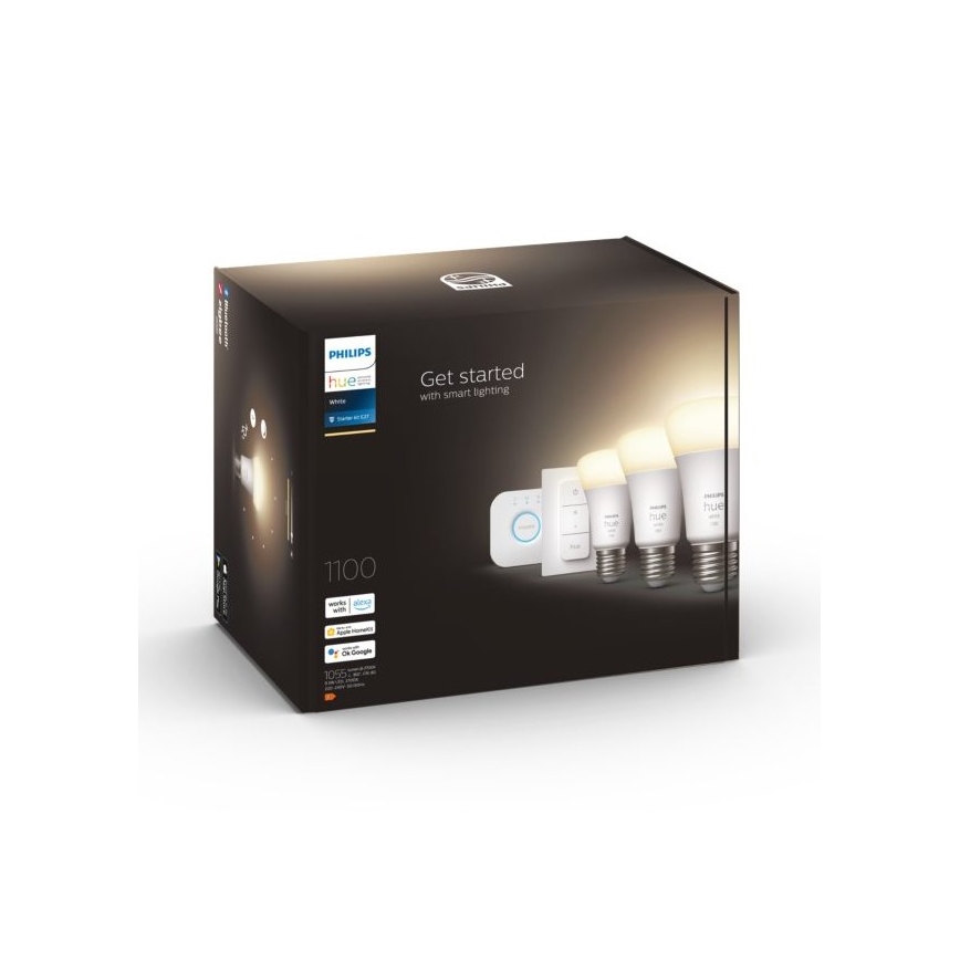 Osnovni komplet Philips Hue WHITE 3xE27/9,5W 2700K + uređaj za povezivanje