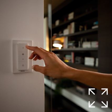 Osnovni komplet Philips Hue WHITE AMBIANCE 2xE27/8W/230V + Hue bridge i prigušiva prekidač