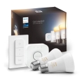 Osnovni komplet Philips Hue WHITE AMBIANCE 2xE27/8W/230V + Hue bridge i prigušiva prekidač