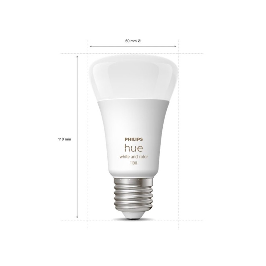 Osnovni komplet Philips Hue WHITE AND COLOR AMBIANCE 3xE27/9W 2000-6500K + uređaj za povezivanje