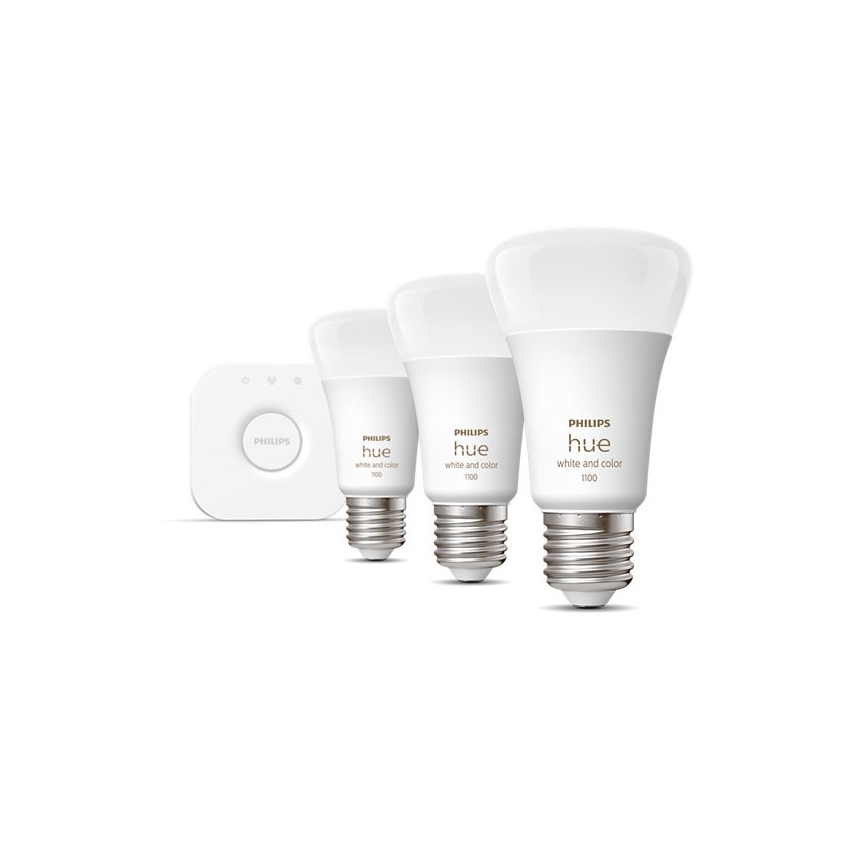 Početni paket Philips Hue WHITE AND COLOR AMBIANCE 3xE27/9W/230V 2000-6500K + Hue bridge