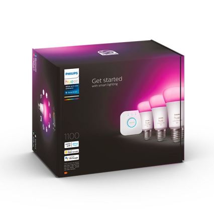 Početni paket Philips Hue WHITE AND COLOR AMBIANCE 3xE27/9W/230V 2000-6500K + Hue bridge