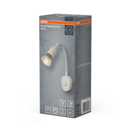 Osram - Fleksibilna zidna lampa PLUG TUBE FLEX 1xGU10/5W/230V bela