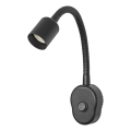 Osram - Fleksibilna zidna lampa PLUG TUBE FLEX 1xGU10/5W/230V crna