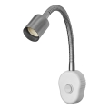 Osram - Fleksibilna zidna lampa PLUG TUBE FLEX 1xGU10/5W/230V mat hrom/bela