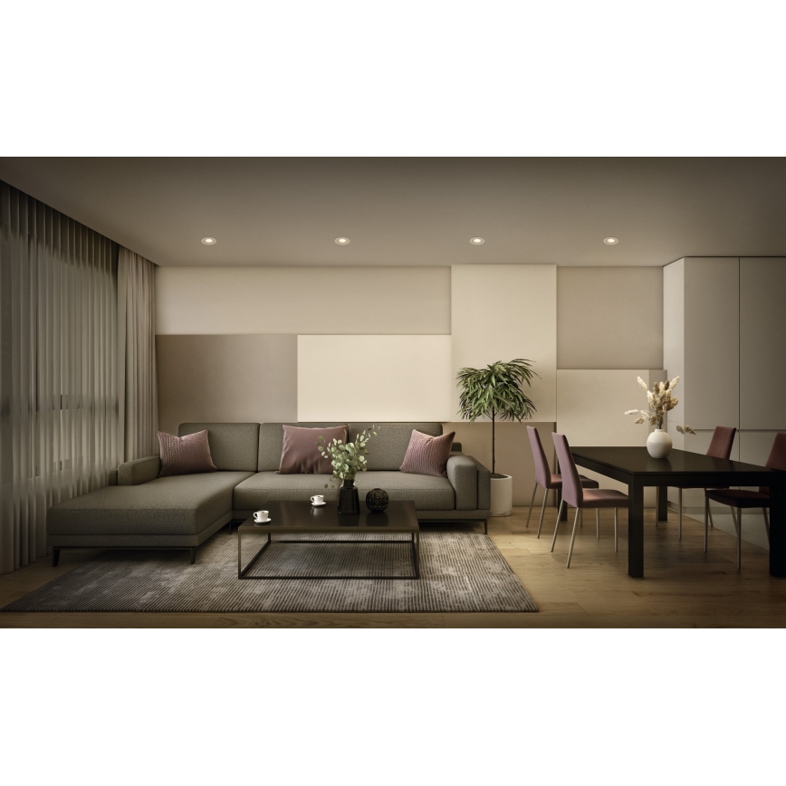 Osram - Komplet 3x LED prigušiva ugradni spot SPOT LED/4,9W/230V 2700K Ø 8,7 cm bela