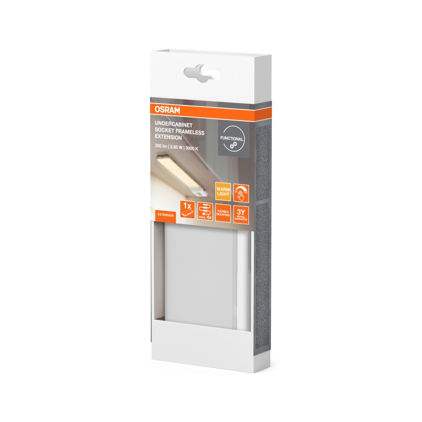 Osram - Set za proširenje za LED svetlo za ugradnju ispod kuhinjskih elemenata UNDERCABINET LED/3,85W/36V 3000K 8,1x17,9 cm bela