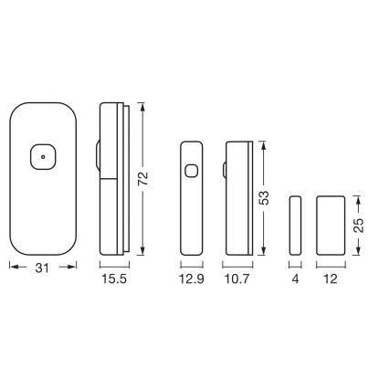 Osram - Kontaktni senzor SMART+ 3,7V Wi-Fi 500 mAh