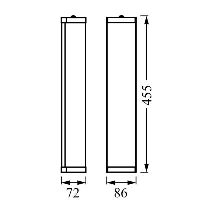 Osram - BATHROOM CLASSIC kupatilsko zidno svetlo 3xE14/12W/230V IP44 crno