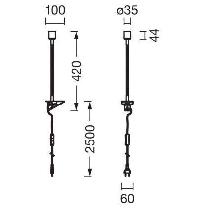 Osram - Lampa sa klipsom CLIP TUBE FLEX 1xGU10/5W/230V crna