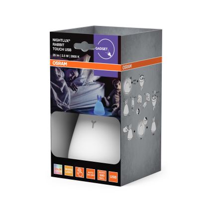 Osram - LED dodirna dečija noćna lampica TOUCH, 2,5W/5V, 1200 mAh, zec