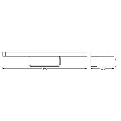 Osram - LED ogledalsko osvetljenje za kupatilo DISC BAR LED/7W/230V 3000/4000K 40 cm IP44 sjajni hrom