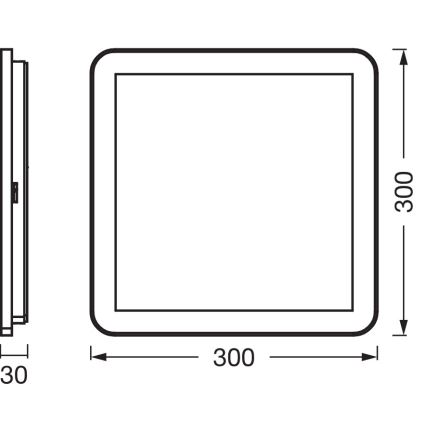 Osram - LED kupatilsko plafonsko svetlo ORBIS DISC LED/22W/230V 3000/4000K 30x30 cm IP44 nerđajući čelik