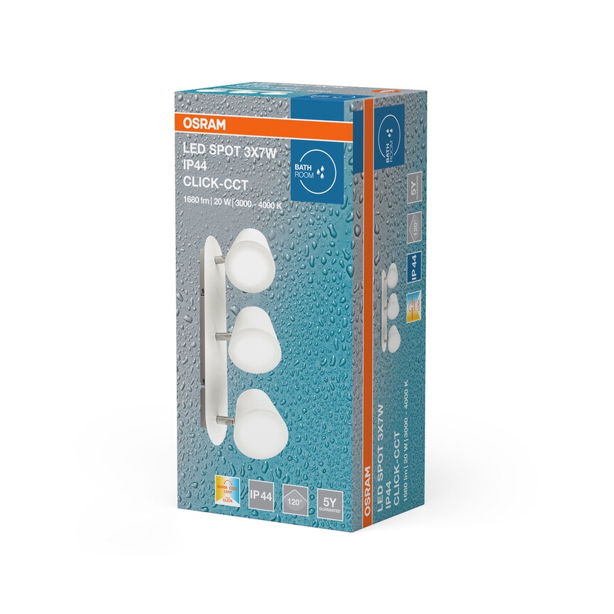 Osram - LED kupatilsko spot svetlo SPOT 3xLED/7W/230V IP44 3000/4000K