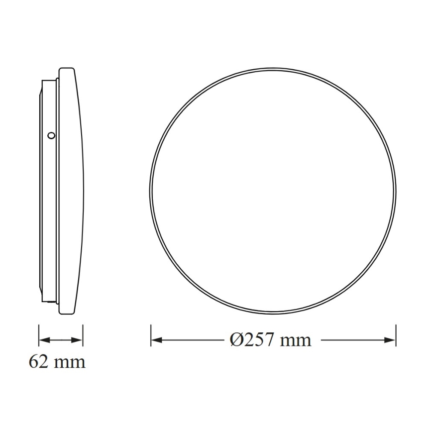 Osram - LED plafonsko svetlo za kupatilo CEILING ROUND LED/12W/230V 6500K, prečnik 26 cm, IP44, bela
