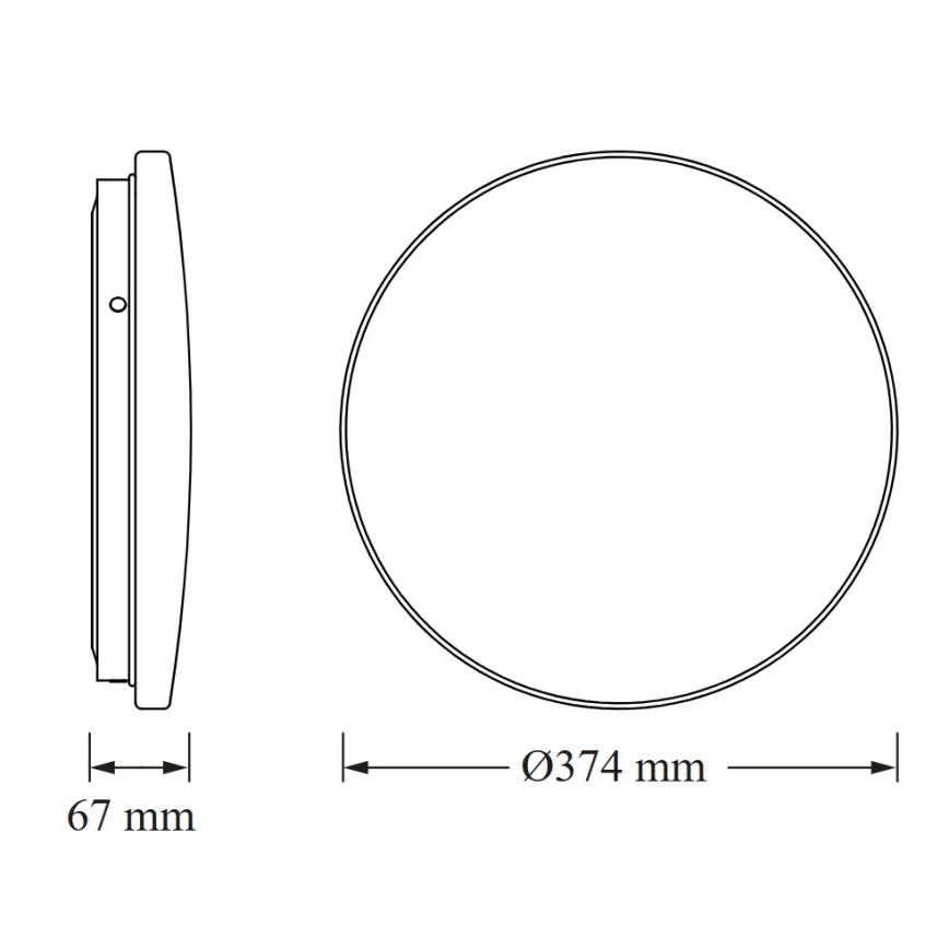 Osram - LED plafonsko svetlo za kupatilo CEILING ROUND LED/24W/230V 6500K, prečnik 37 cm, IP44, belo