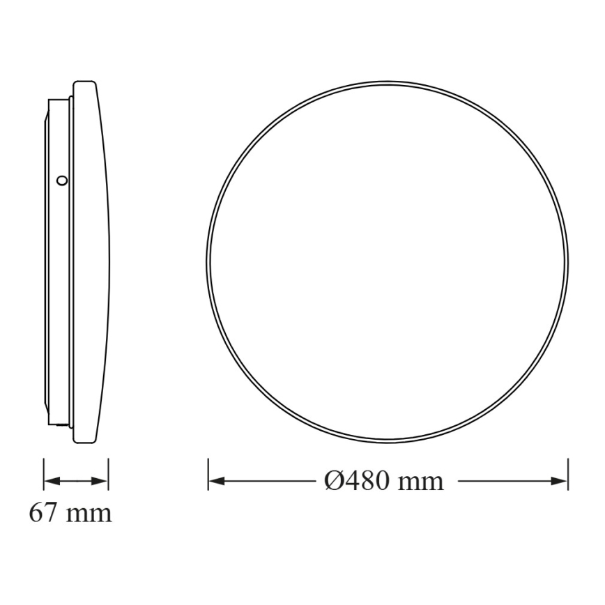 Osram - LED plafonsko svetlo za kupatilo CEILING ROUND LED/36W/230V 4000K Ø 48 cm IP44 belo