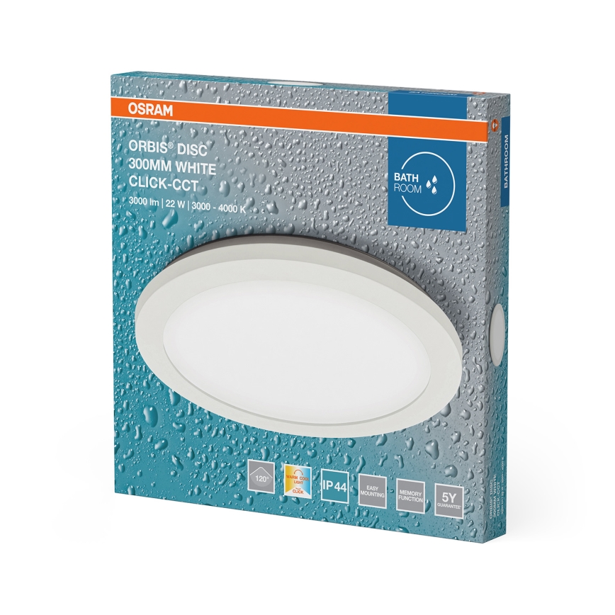 Osram - LED plafonsko svetlo za kupatilo ORBIS DISC LED/22W/230V 3000/4000K Ø 30 cm IP44 belo