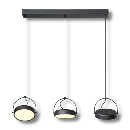 Osram - LED luster na sajli DECOR PUCK 3xLED/12W/230V CRI 90 crna