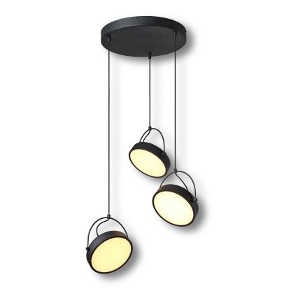 Osram - LED luster na sajli DECOR PUCK 3xLED/12W/230V CRI 90 crna