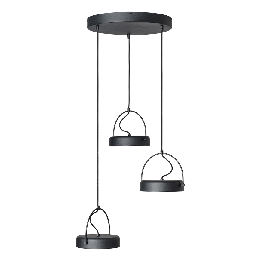 Osram - LED luster na sajli DECOR PUCK 3xLED/12W/230V CRI 90 crna