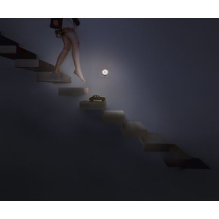 Osram - LED noćno svetlo sa senzorom pokreta i sumraka LUNETTA LED/0,31W/230V bela