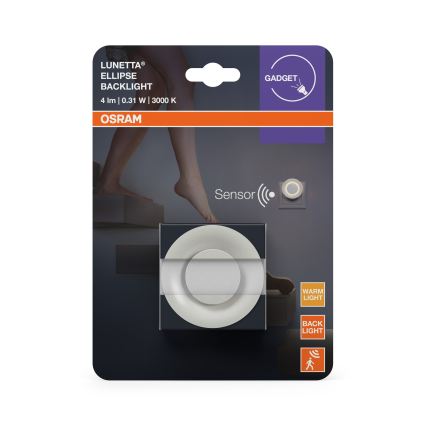 Osram - LED noćno svetlo sa senzorom pokreta i sumraka LUNETTA LED/0,31W/230V bela