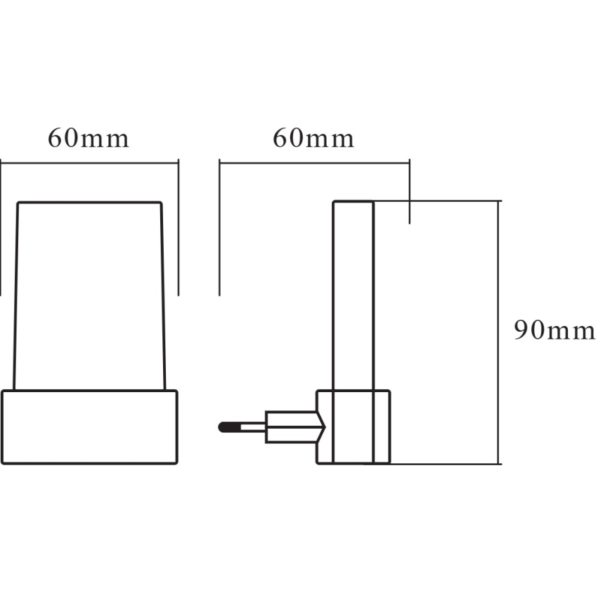 Osram - LED noćno svetlo sa senzorom sumraka LUNETTA LED/0,28W/230V 3000K