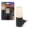 Osram - LED noćno svetlo sa senzorom sumraka LUNETTA LED/0,2W/230V crno