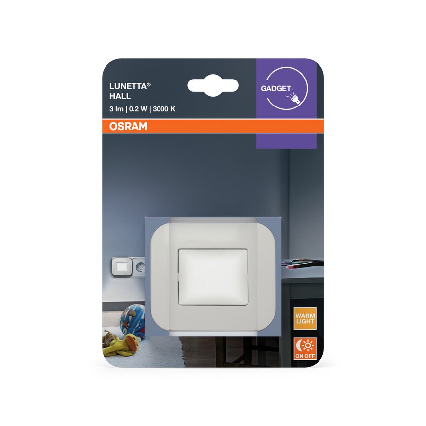 Osram - LED noćno svetlo sa senzorom sumraka LUNETTA LED/0,2W/230V