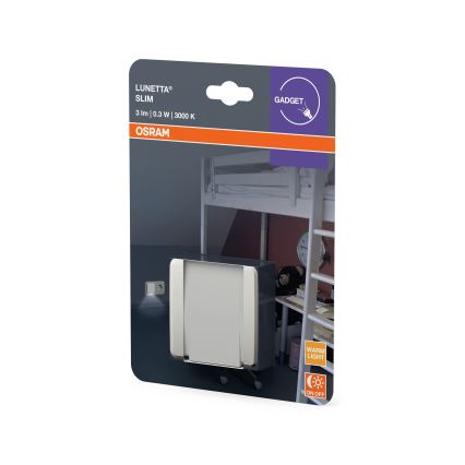 Osram - LED noćno svetlo sa senzorom sumraka LUNETTA LED/0,3W/230V bela
