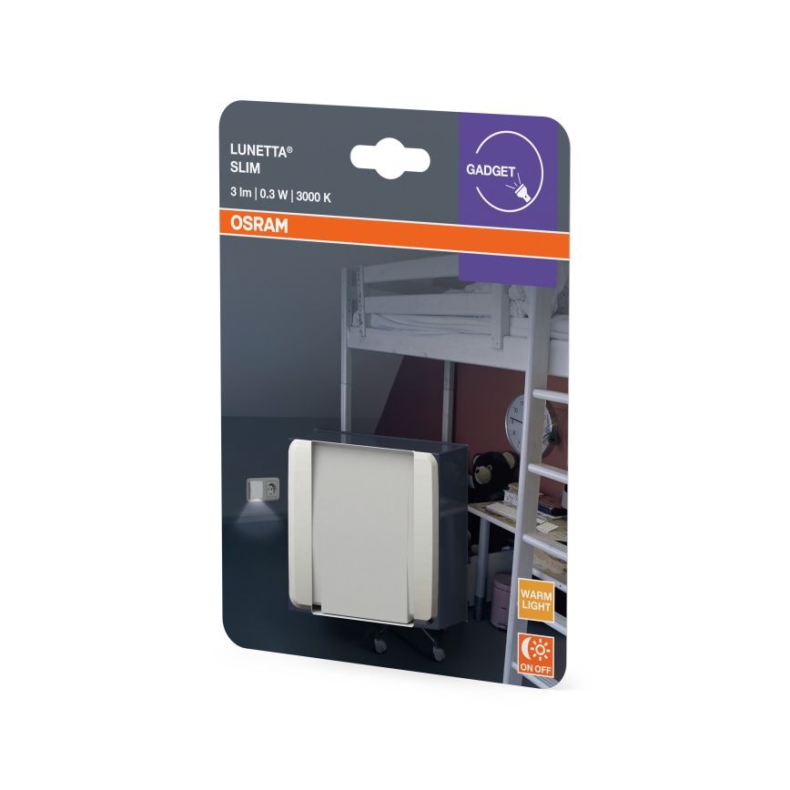 Osram - LED noćno svetlo sa senzorom sumraka LUNETTA LED/0,3W/230V bela