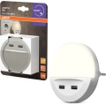 Osram - LED noćno svetlo za utičnicu sa senzorom LUNETTA 2xUSB LED/13W/230V