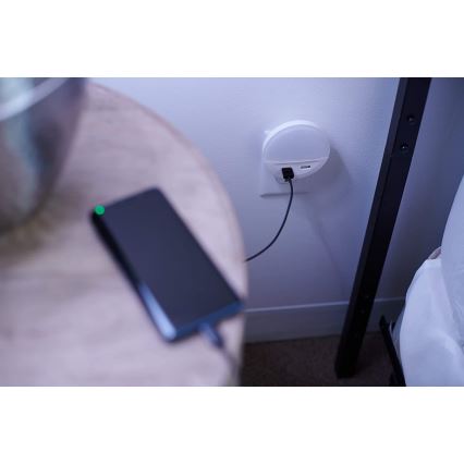 Osram - LED noćno svetlo za utičnicu sa senzorom LUNETTA 2xUSB LED/13W/230V