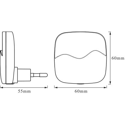 Osram - LED noćno svetlo za utičnicu sa senzorom sumraka LUNETTA LED/0,5W/230V