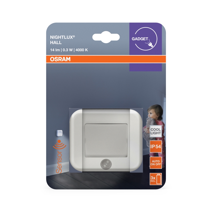 Osram - LED orijentaciona svetiljka sa senzorom NIGHTLUX LED/0,3W/3xAAA IP54