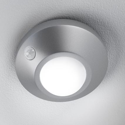 Osram - LED noćno svetlo sa senzorom NIGHTLUX LED/2W/3xAA, srebrno