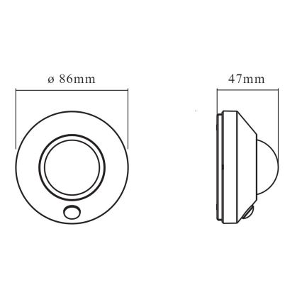 Osram - LED noćno svetlo sa senzorom NIGHTLUX LED/2W/3xAA, srebrno