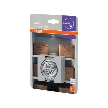 Osram - DOT-IT LED dodirno orijentaciono svetlo, 0,2 W, 3x AAA, prečnik 6,8 cm, srebrna